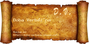 Doba Verbéna névjegykártya